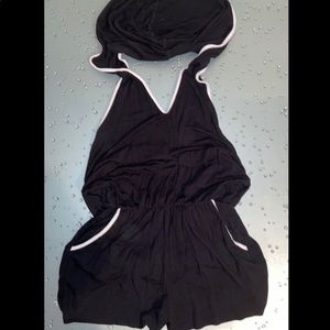 A+ Ellen Halter Shorts w/Pockets & Hoodie Jumpsuit Size S (Size Ticket Removed)